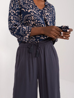 Hurtownia Granatowe szerokie spodnie palazzo SUBLEVEL