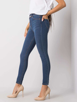 Niebieskie jeansy skinny Makayla RUE PARIS