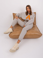 Hurt Szaro-fluo pomarańczowy dwuczęściowy komplet dresowy