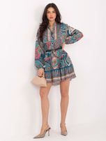 Morska sukienka z nadrukiem Milah