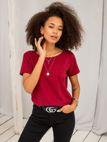 Bordowy t-shirt Fire 