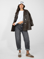  Biały t-shirt basic z okrągłym dekoltem RUE PARIS