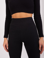 Hurt Czarne legginsy basic z wysokim stanem RUE PARIS