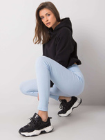 Jasnoniebieskie legginsy prążkowane Sanja