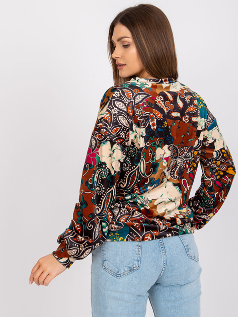 Brązowa damska bluzka z printami Ruby