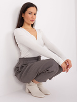 Hurt Ecru codzienna bluzka w prążek BASIC FEEL GOOD