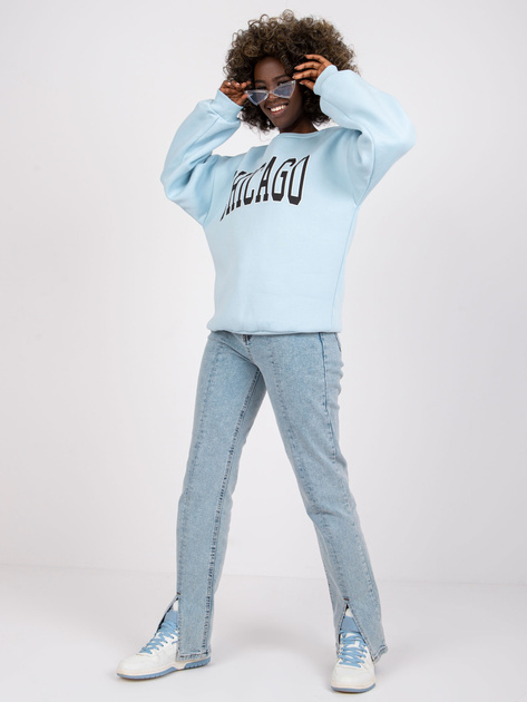 Jasnoniebieska bluza dresowa z napisem Madera
