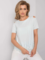 Miętowa bluzka wizytowa Eliane