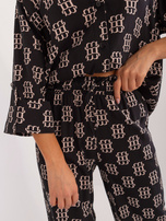 Hurt Czarny dwuczęściowy komplet letni z wiskozy