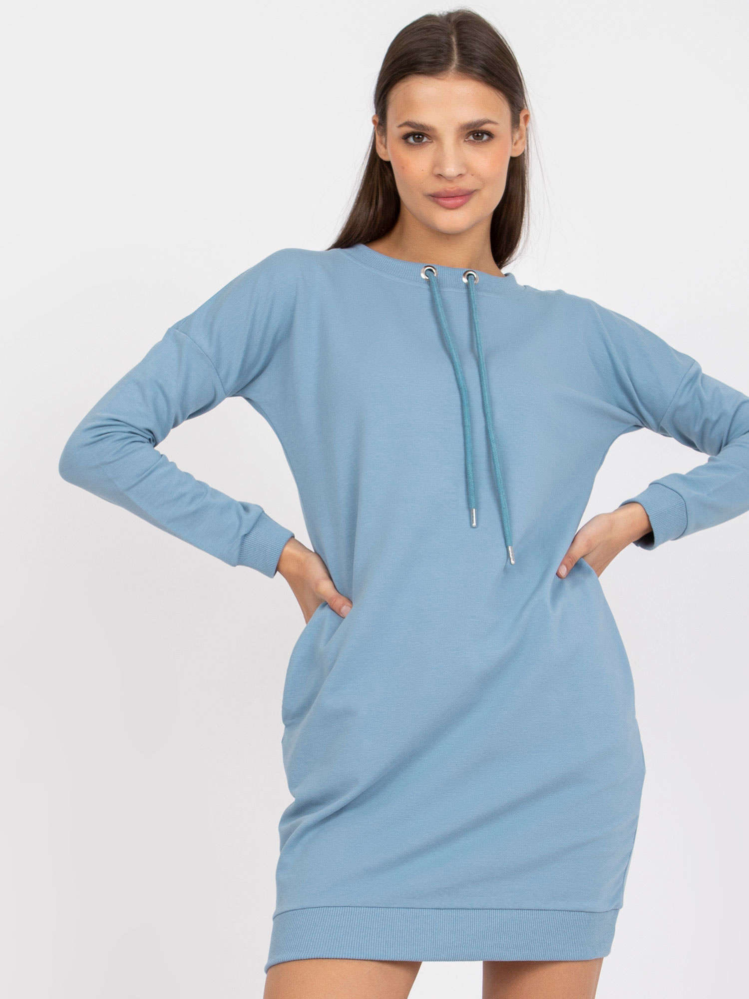 Dirty Blue Basic Sports Dress Casual 