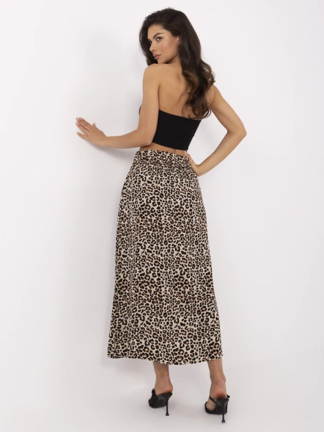 Brązowa spódnica z zapięciem na guziki FRESH MADE