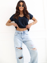 Granatowy t-shirt Emory