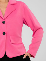 Ciemnoróżowa dresowa marynarka z miękkiego materiału