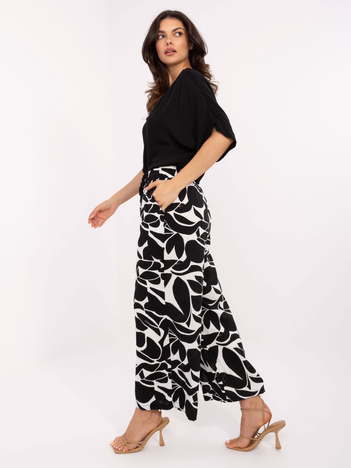 Czarne szerokie spodnie na lato SUBLEVEL