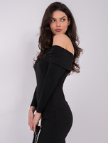 Czarna damska bluzka hiszpanka z wiskozy