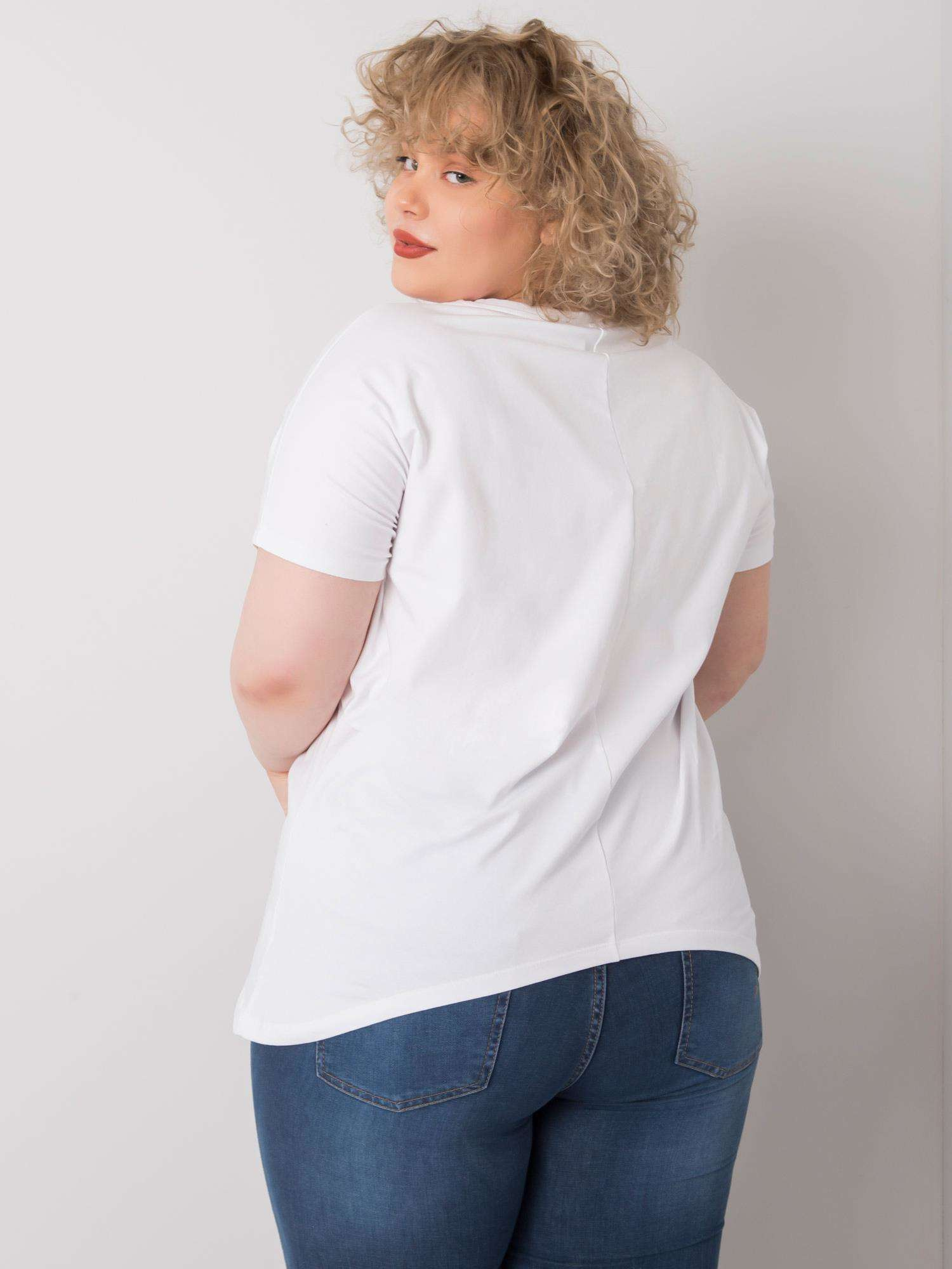 Biała bluzka plus size Sabina