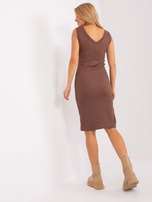 Hurt Camelowo-brązowy komplet casualowy z sukienką RUE PARIS