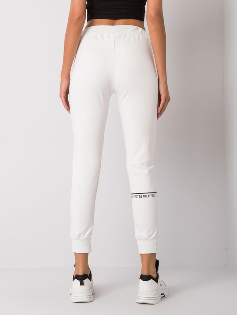 Ecru spodnie dresowe z bawełny Winsley