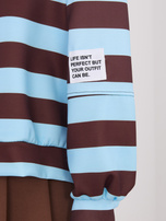 Jasnoniebieska damska bluza oversize w paski