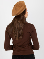 Hurtownia Camelowa damska czapka zimowa beret 