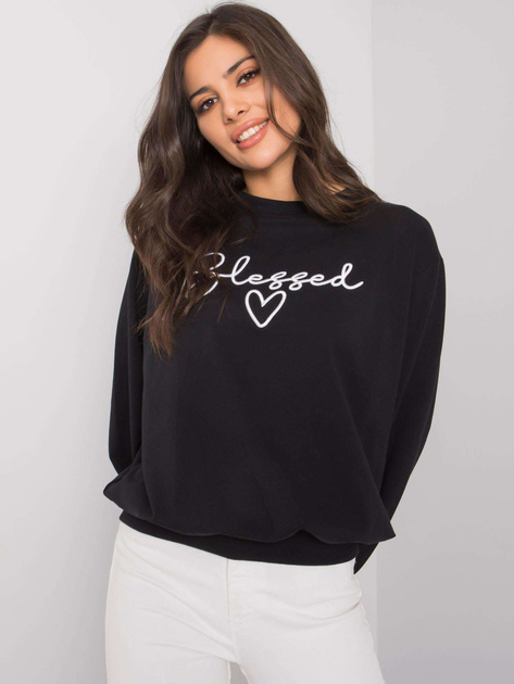 Czarna bluza z napisem Ercolano RUE PARIS