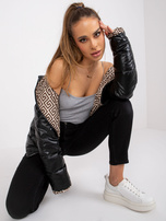 Czarna kurtka dwustronna z kapturem Arta