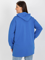 Hurt Ciemnoniebieska dłuższa bluza plus size z napisami