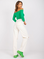 Kremowe jeansy z dziurami Sylvie RUE PARIS