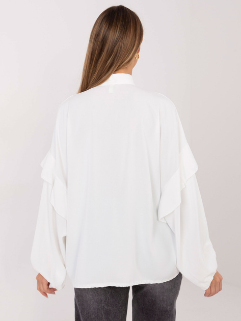 Ecru rozpinana koszula z wiązaniem