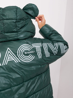 Hurtownia Ciemnozielona kurtka zimowa pikowana