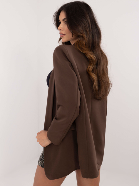 Hurt Czekoladowa marynarka z domieszką wiskozy