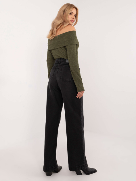 Hurt Czarne jeansy wide leg z kieszeniami z przodu SUBLEVEL