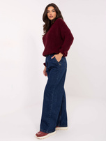 Tmavě modré dámské džíny wide leg SUBLEVEL.