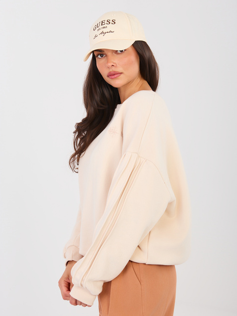 Jasnobeżowa bluza oversize bez kaptura NATURAL SIDE