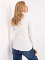 Hurtownia Ecru bawełniana bluzka w prążek 