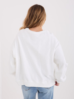Ecru oversized mikina bez kapuce.