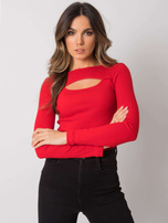 Czerwona bluzka z wycięciem Jonnelle RUE PARIS