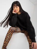 Online-Großhandel Schwarzer Basic Oversize Sweatshirt
