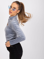 Szara welurowa bluzka Kigali