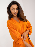 Hurt Pomarańczowa sukienka na co dzień z bawełny OCH BELLA