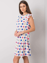 Biała sukienka z falbaną Eria