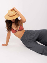 Hurt Grafitowe letnie spodnie typu szwedy OCH BELLA