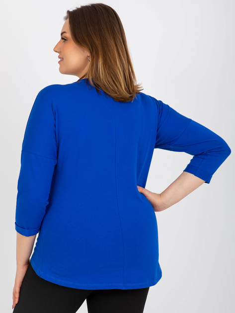 Hurt Ciemnoniebieska bluzka plus size z dłuższym tyłem