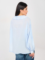 Jasnoniebieska koszulowa bluzka w stylu boho