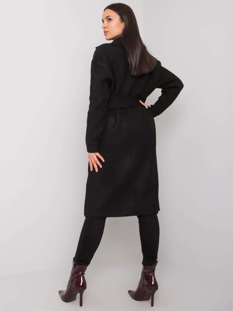 Czarny kardigan z wiązaniem Cordie RUE PARIS