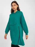Hurtownia Morska długa bluza basic oversize z kapturem 