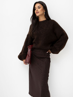 Chocolate women's basic oversized sweater.