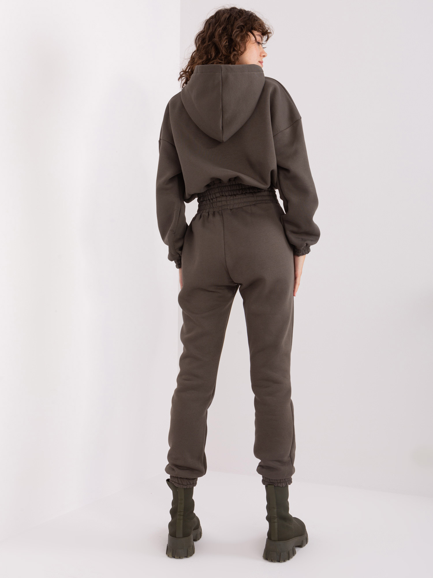 Hurtownia Ciemny khaki dwuczęściowy komplet dresowy