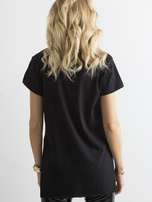 Schwarzes Baumwoll-T-Shirt für Damen.