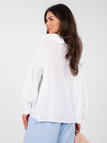 Biała koszulowa bluzka z żabotem 